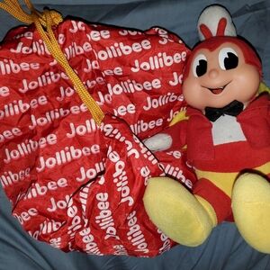 JOLLIBEE DOLL 9" PLUSH TOY drawstring bag Limited Edition